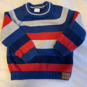 Sold-, Striped Crew Neck Sweater 12-18m